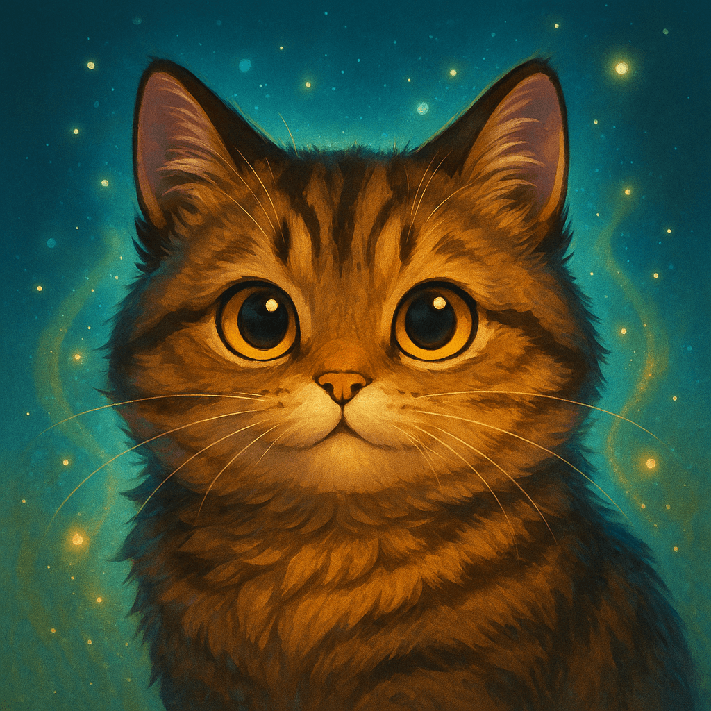 Magic Aura style preview showing a pet transformed into a humanized character